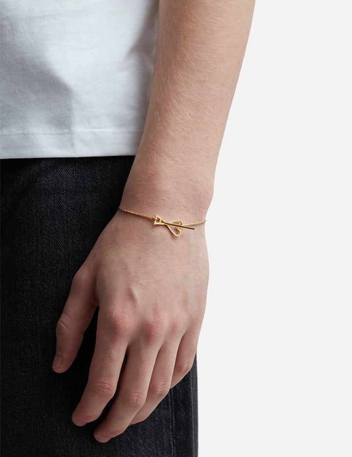 Ami Alexandre Mattiussi Gold Ami De Cœur Chain Bracelet In Gold