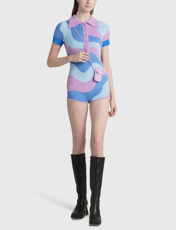 House Of Sunny Good Vibrations Abstract-pattern Knitted Body In Multicolor