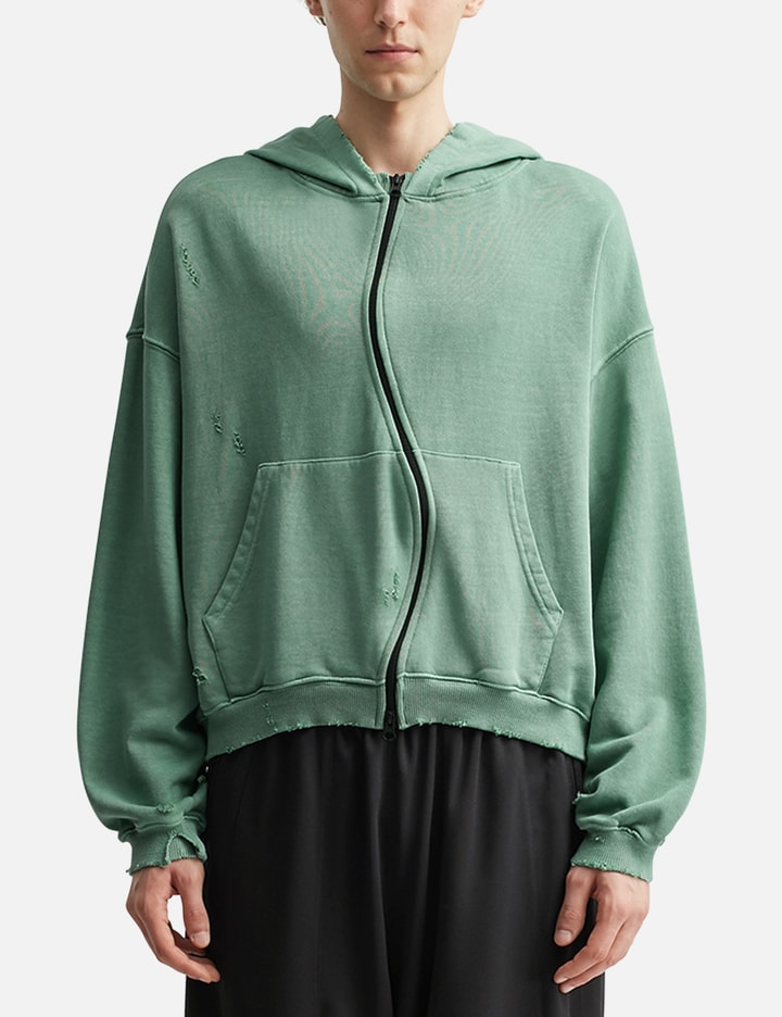 Curved Zip-Up Round Hem Hoodie Placeholder Image