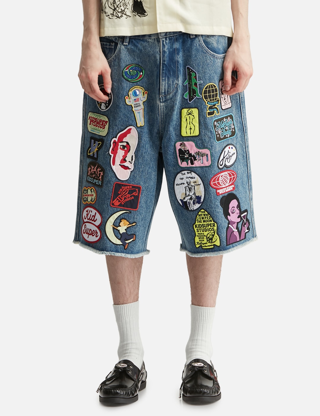 Patches Denim Long Short view 18