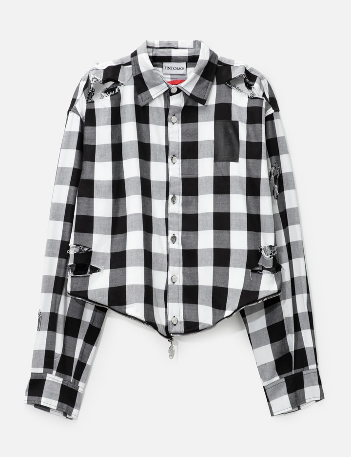 REVERSIBLE DESTROYED FLANNEL SHIRT Placeholder Image