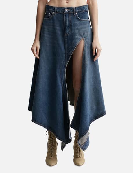 Y/PROJECT EVERGREEN CUT OUT DENIM SKIRT