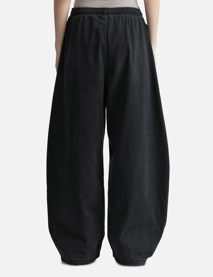 Alexander Wang T Black Brushed Denim Sweatpant In Black
