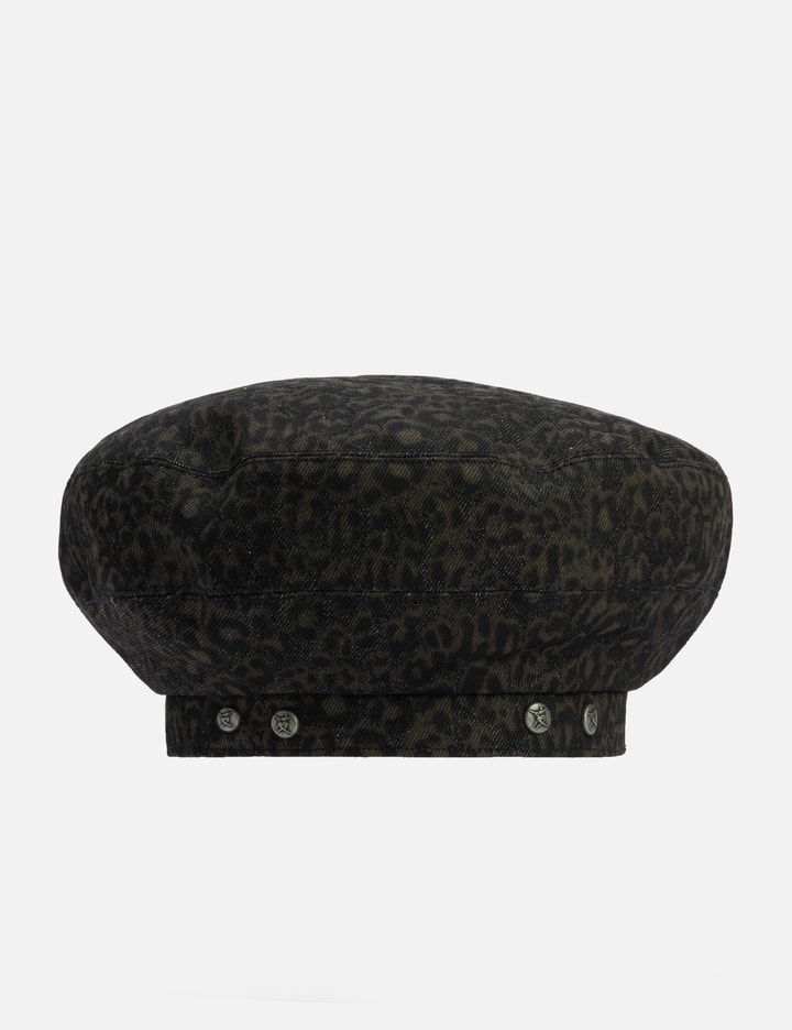 Thought We Friends "Marco" Leopard Denim Beret