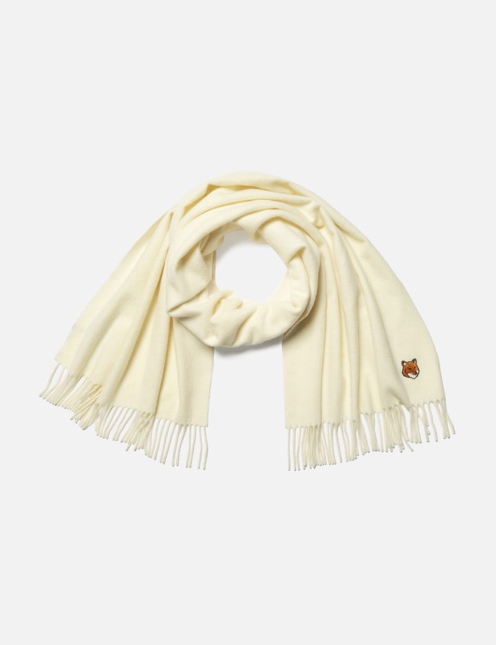 Maison Kitsuné Fox Head Scarf In White