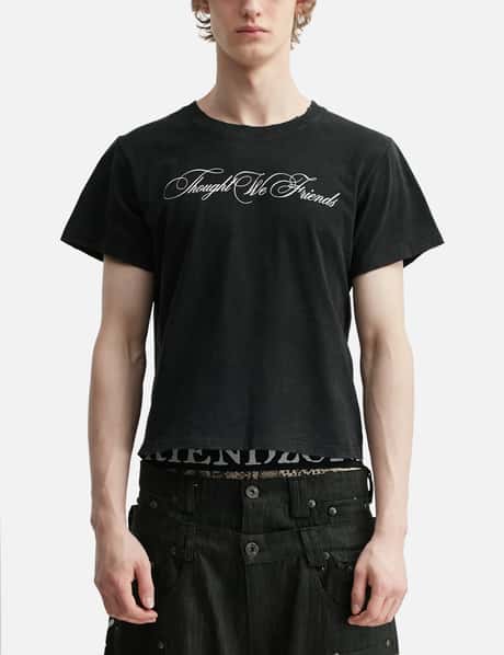 "Sera" Cursive Fitted T-Shirt In Washed Black view 10