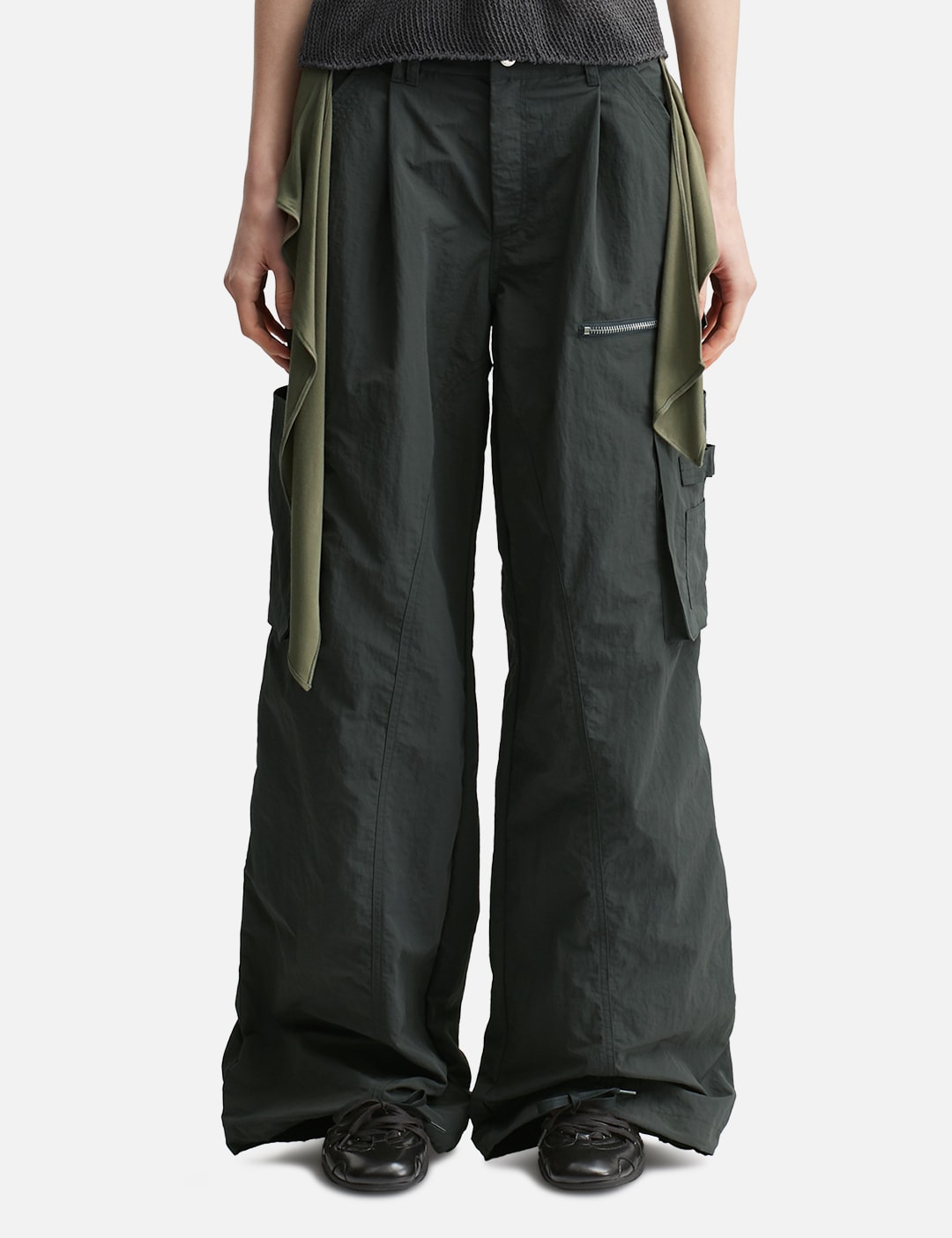 Mixed Layered Tie Jogger Pants view 11