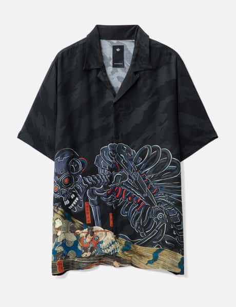 Maharishi Cyber Skeleton Camp Collar Shirt