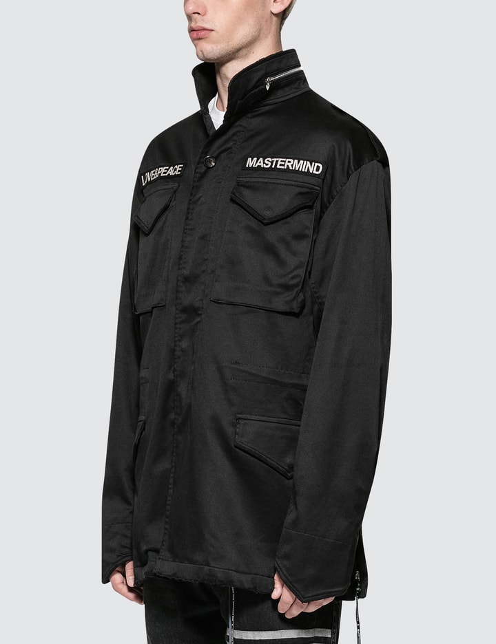 Distressed Silver Skull Embroidery M-65 Jacket Placeholder Image