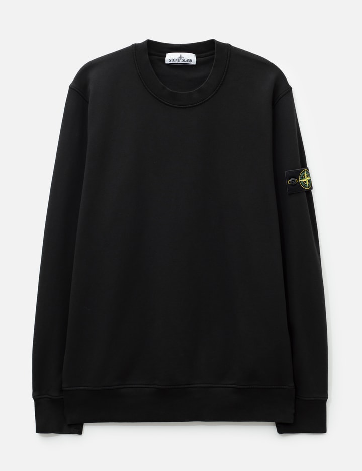 Stone Island Garment Dyed Cotton Fleece Sweatshirt