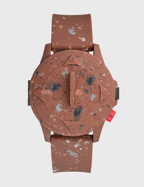 Staple x Fossil Staple X Fossil Limited Edition Nate Sundial Terra Cotta Silicone Watch