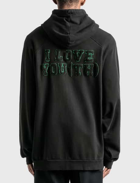 Raf Simons - Badge And Print Oversized Zipped Hoodie | HBX