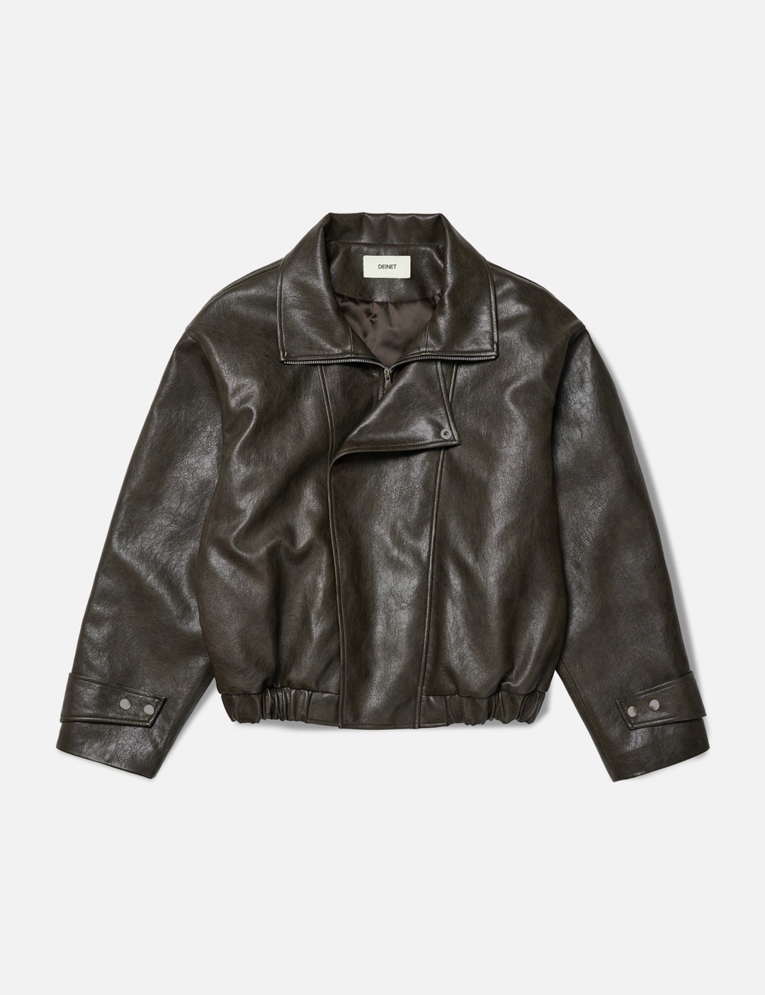 Faux Leather Bomber Jacket