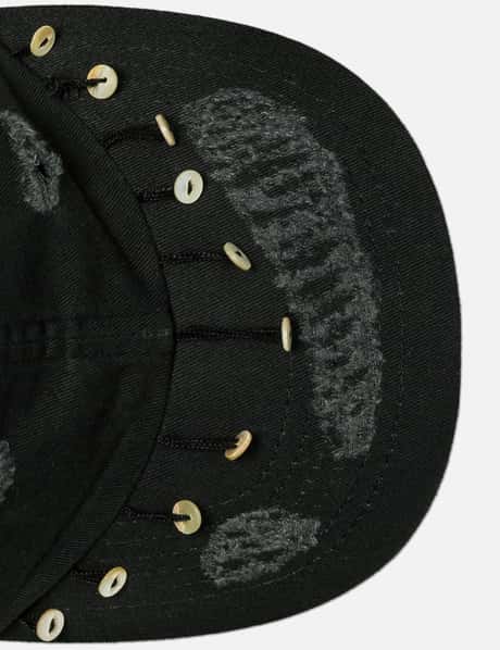 Black Hanging Button Cap view 12