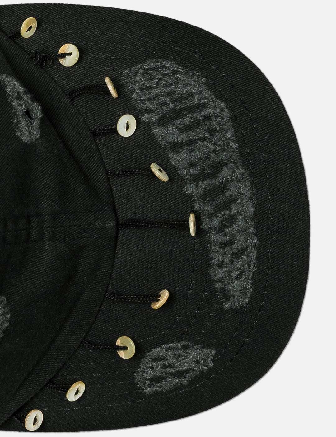 Black Hanging Button Cap view 13