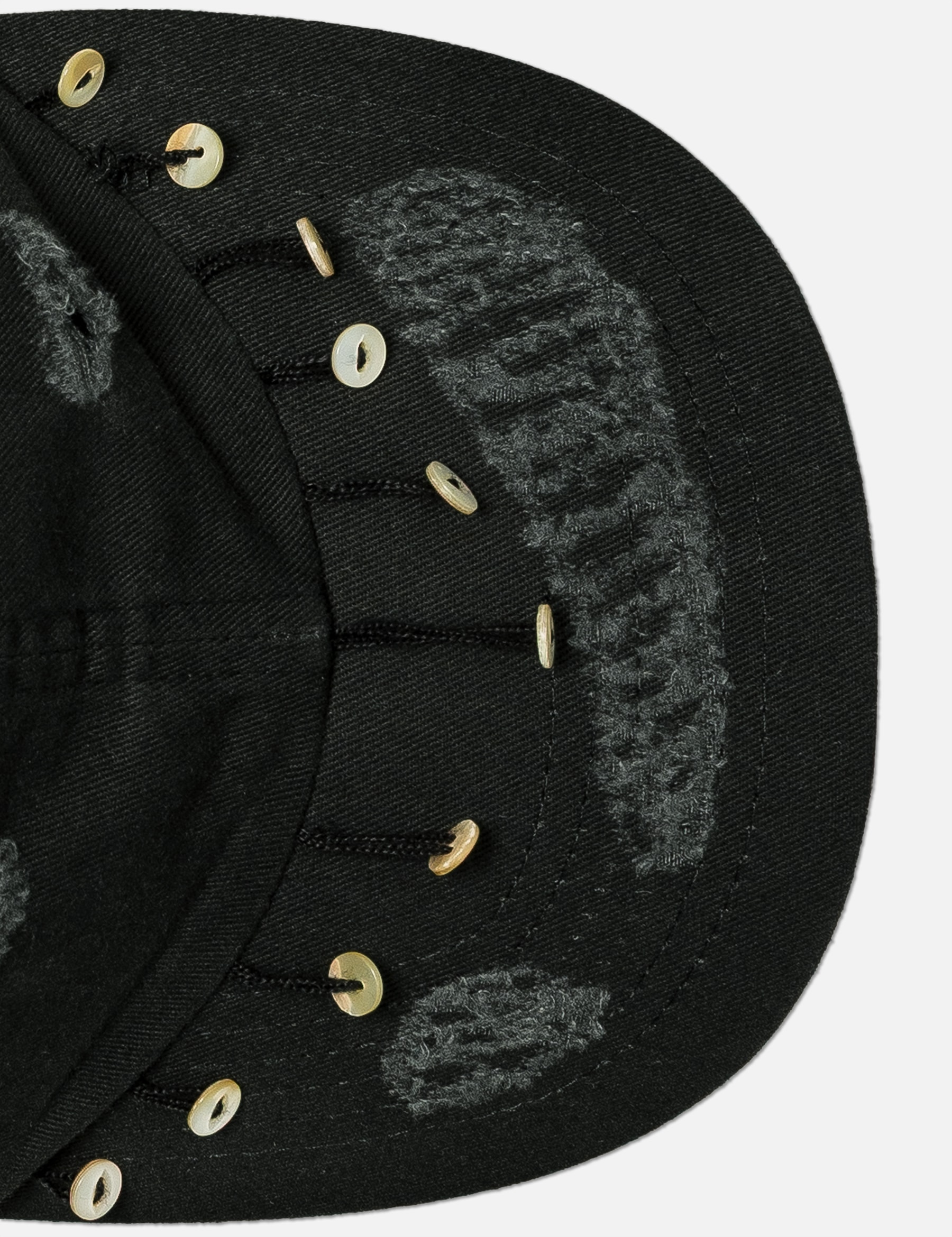 Black Hanging Button Cap view 19