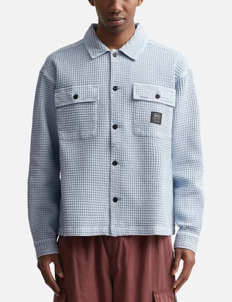 WAFFLE BUTTON FRONT SHIRT