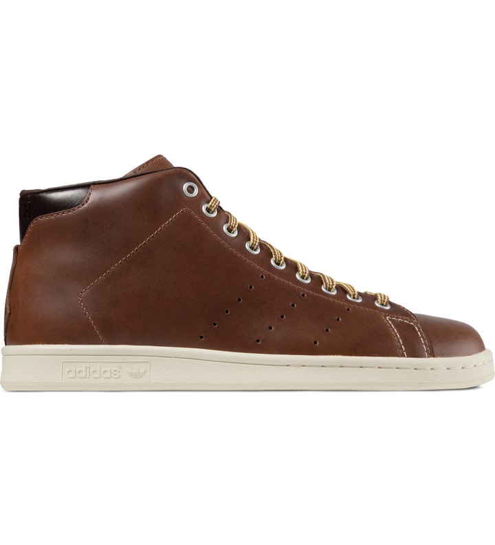 adidas Originals - Brown MCN Stan Smith Mid 84-Lab Shoes | HBX adidas Originals - Brown MCN Stan Smith Mid 84-Lab Shoes | HBX