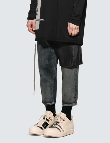リックオウエンス・ダークシャドウ - Combo Collapse Cropped Jeans | HBX
