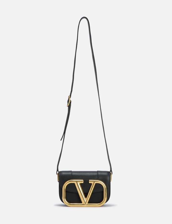 Valentino Supervee Crossbody Bag with maxi metal logo
