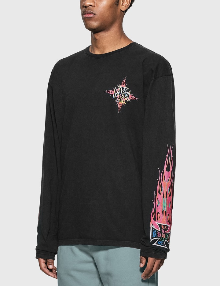 Neon Flame Long Sleeve T-Shirt Placeholder Image