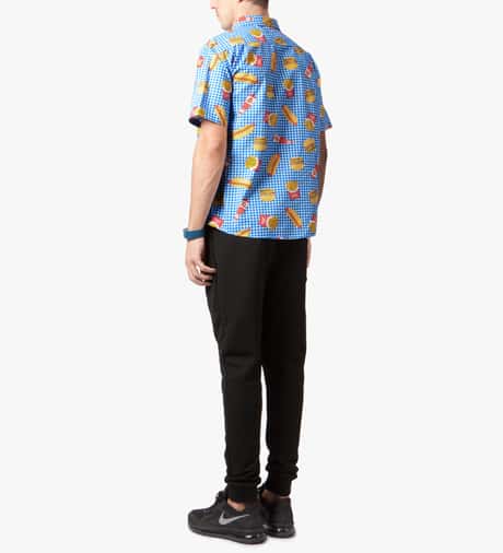 Odd Future - Blue Musty Burger S/S Woven Shirt | HBX Odd Future - Blue Musty Burger S/S Woven Shirt | HBX