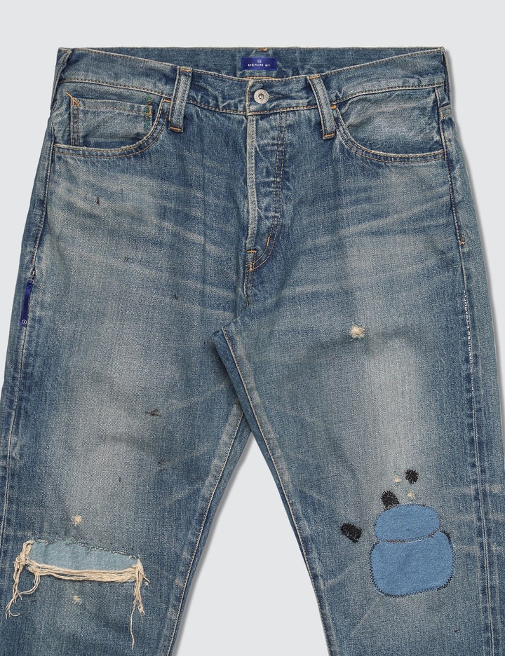 Three Years Used Wash Remake Wide Denim Jeans Placeholder Image