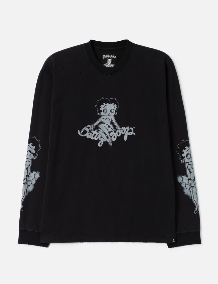 Mastermind World x X Betty Boop Damaged Boxy Long Sleeve T-shirt Placeholder Image