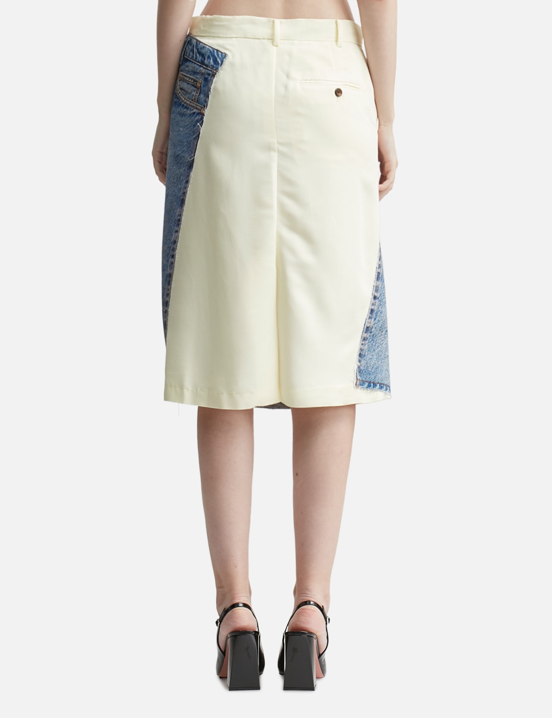 Denim Print Wrap Panel Skirt view 10