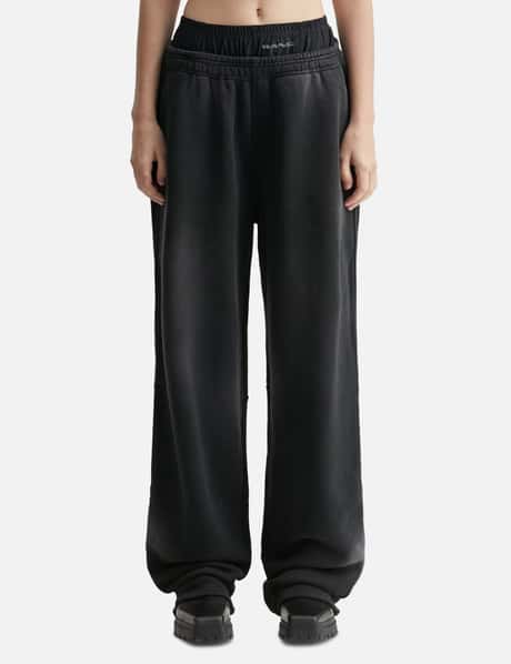 T By Alexander Wang PRESTYLED BIKE SHORT SWEATPANTS