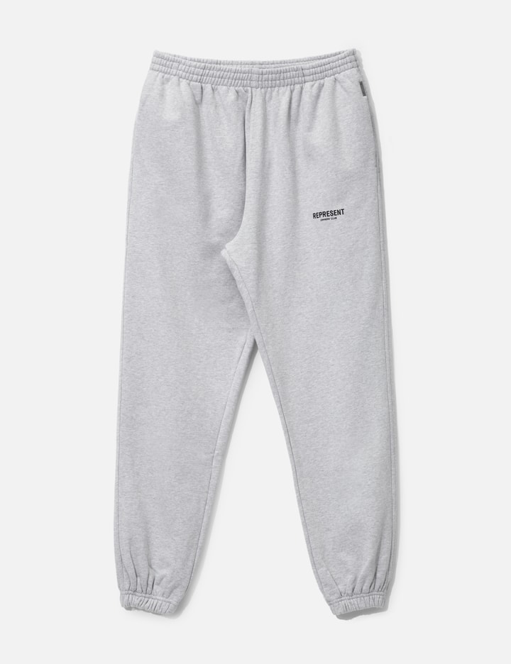 Represent Owners Club Logo-print Cotton Sweatpants In Gray