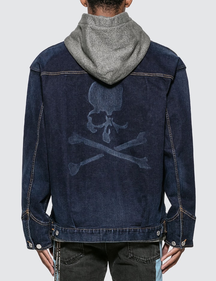 Hooded Layer Skull Denim Jacket Placeholder Image