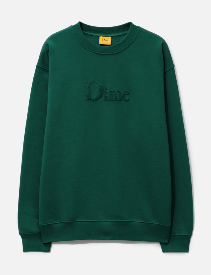 Dime Classic Logo Crewneck Sweater In Green