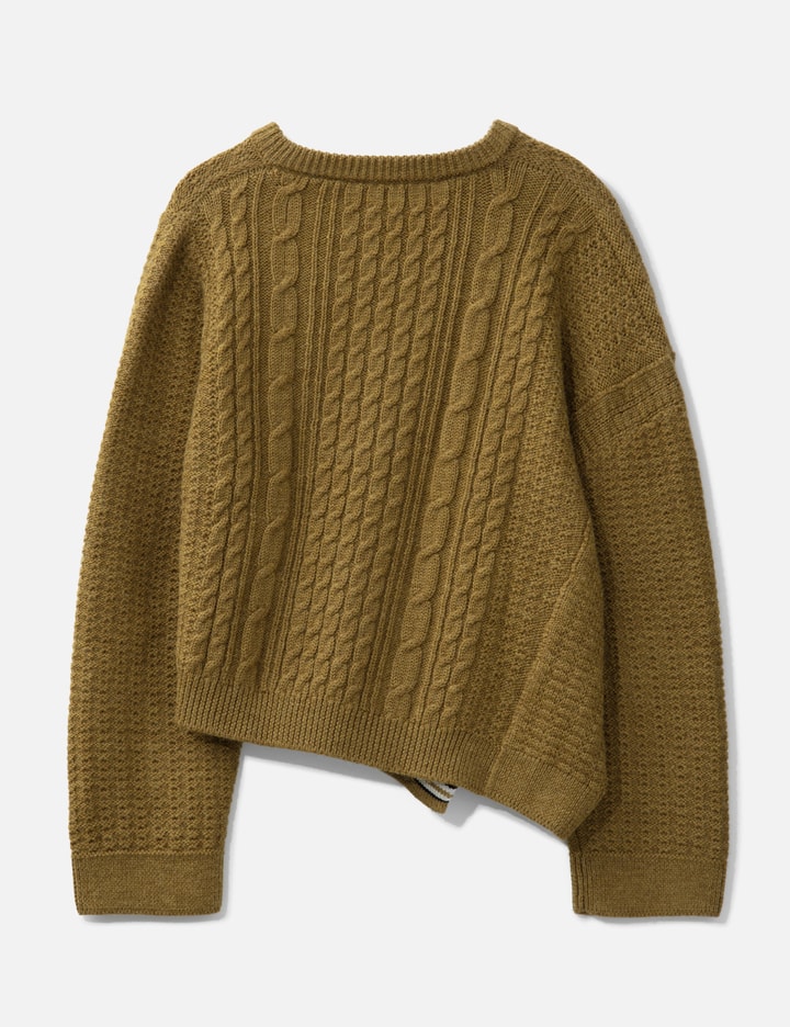 Asymmetric V-Neck Knit Sweater Placeholder Image