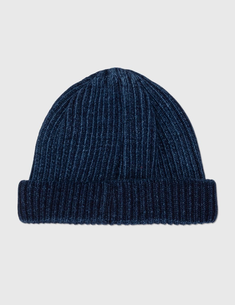 ROTOTO - Indigo Cotton Roll Up Beanie 