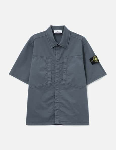Stretch Organic Cotton Twill Short-Sleeve Shirt view 6