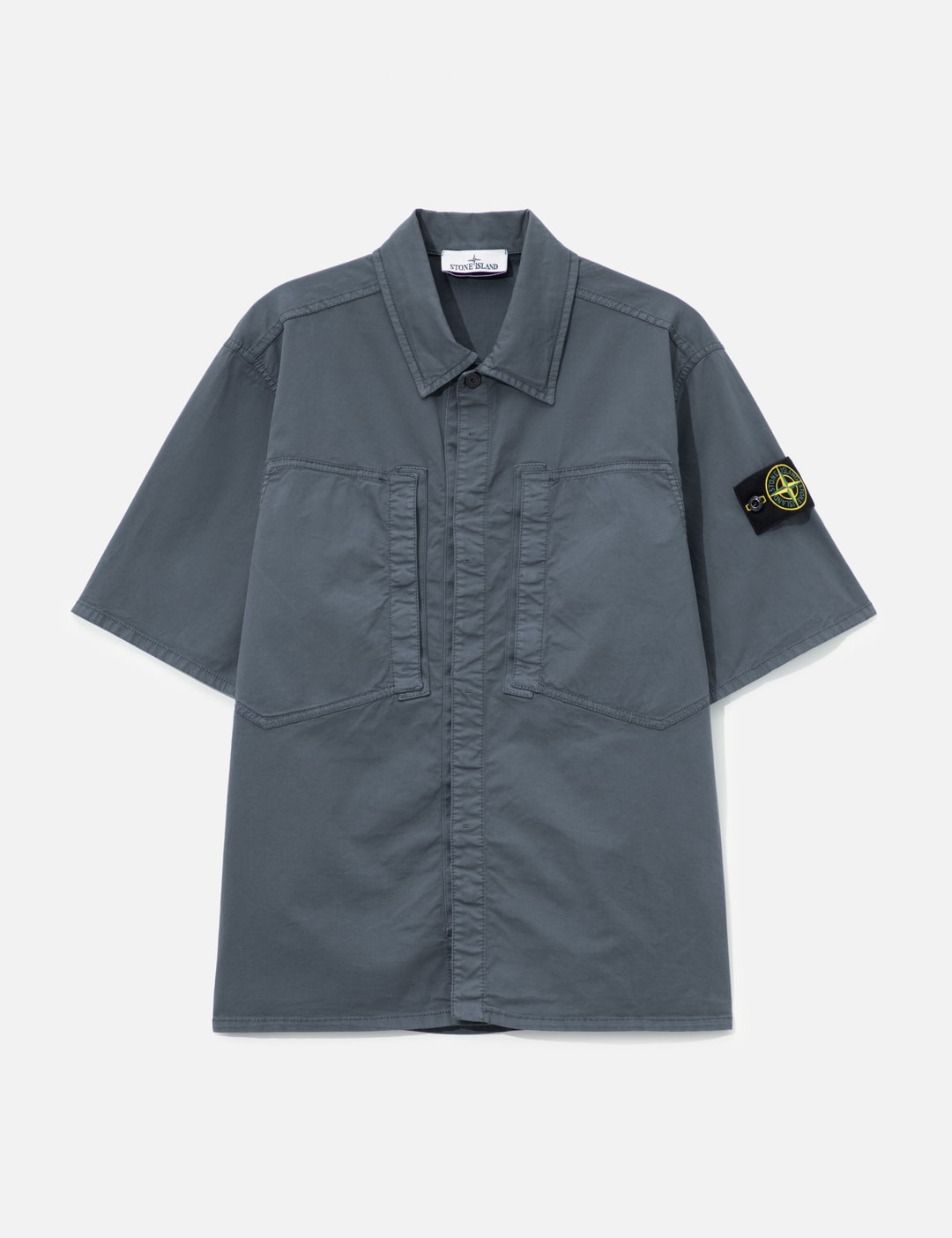 Stretch Organic Cotton Twill Short-Sleeve Shirt view 7