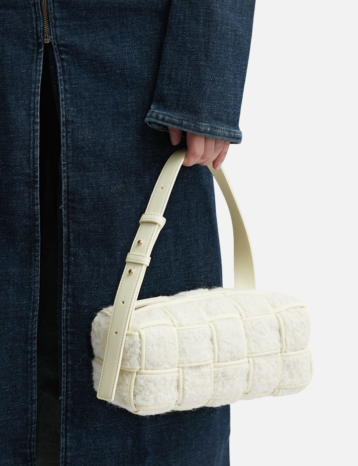 Shop Bottega Veneta Small Brick Cassette In Beige