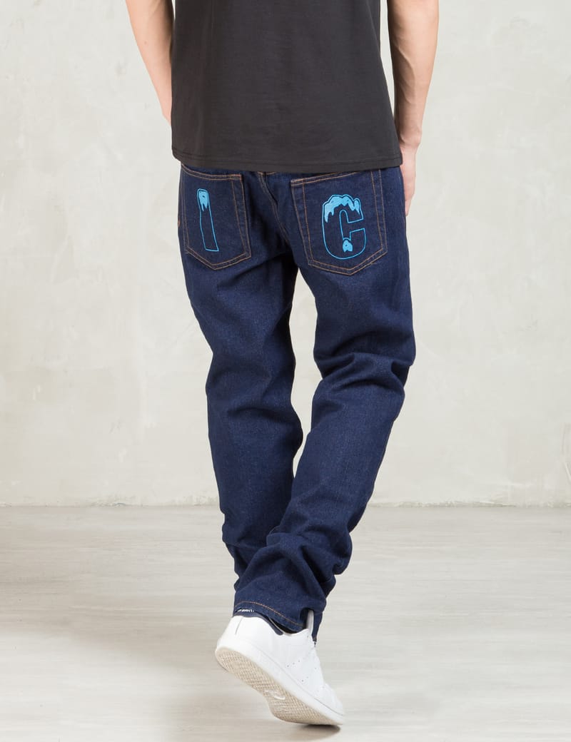 Icecream - Navy Running Dog Denim Pants 