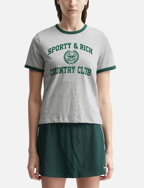 Sporty & Rich Varsity Crest Ringer T-Shirt