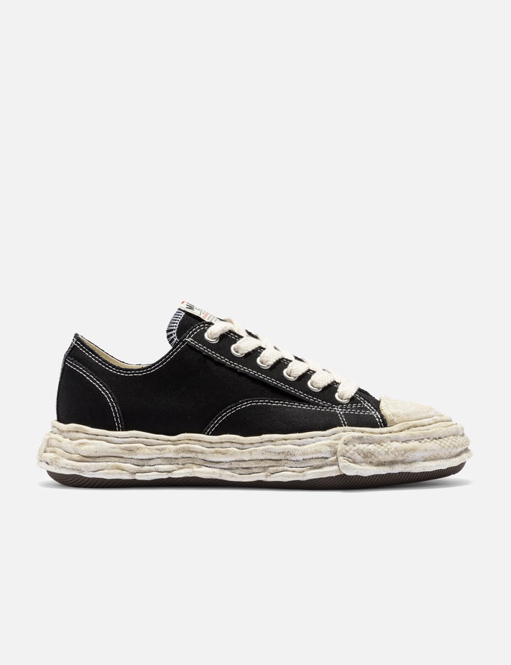 Miharayasuhiro Hank Og Sole Garment Dyed Canvas Low-top Sneaker In Black