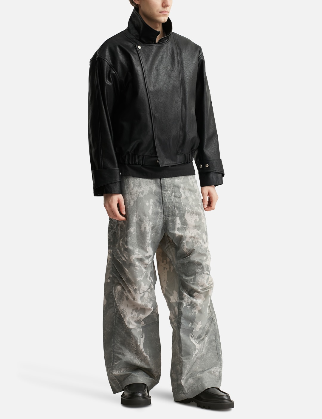 Faux Leather Bomber Jacket view 20