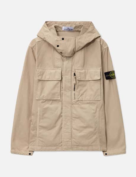 스톤 아일랜드 Canvas Weave Cotton Hooded Field Jacket