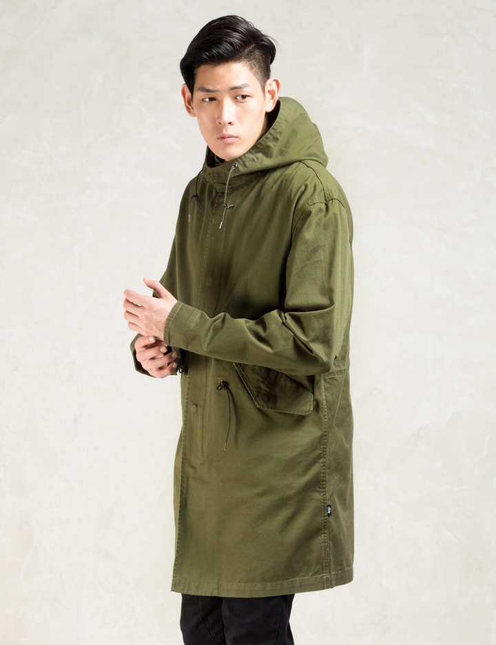 Olive Hooded Military Jacket Placeholder Image