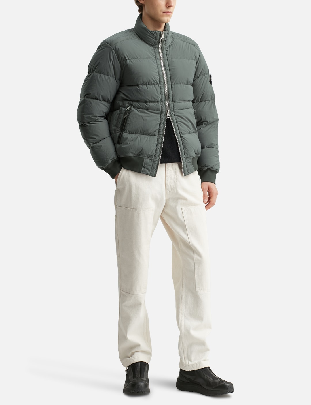 Seamless Tunnel Nylon Down-TC Bomber Jacket view 16