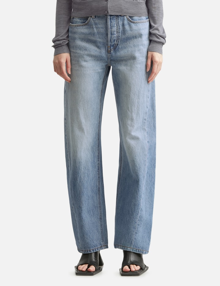 Alexander Wang Float Mid-Rise Relaxed Jean With Logo Shadow Pocket