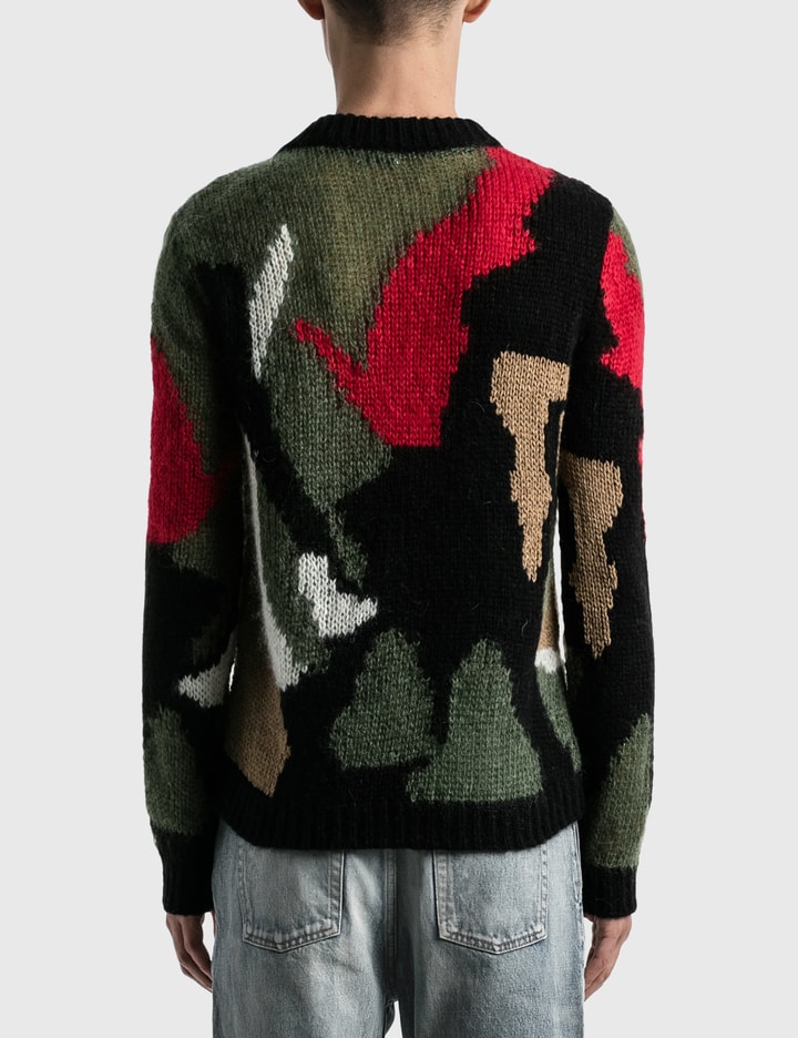 Camo Print Wool And Mohair Blend Sweater Placeholder Image
