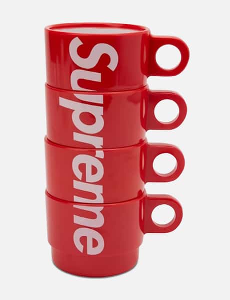 Supreme Supreme Stacking Cups in Red (Set of 4)