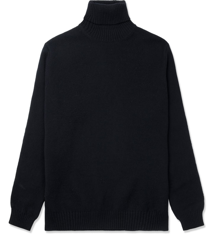 Black Turtleneck Knitted Sweater Placeholder Image