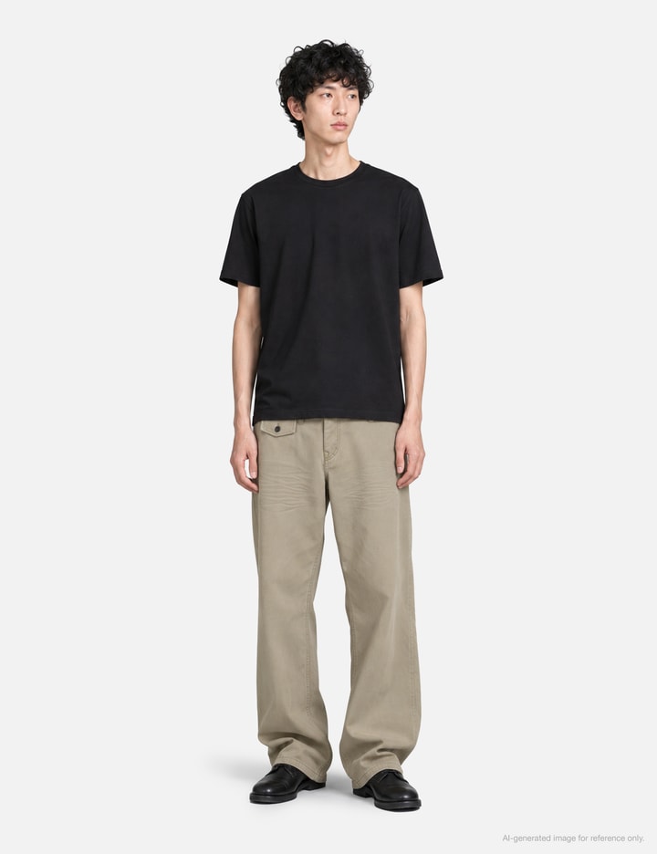 COOR Cinched Back Embossed Washed Curved Pants